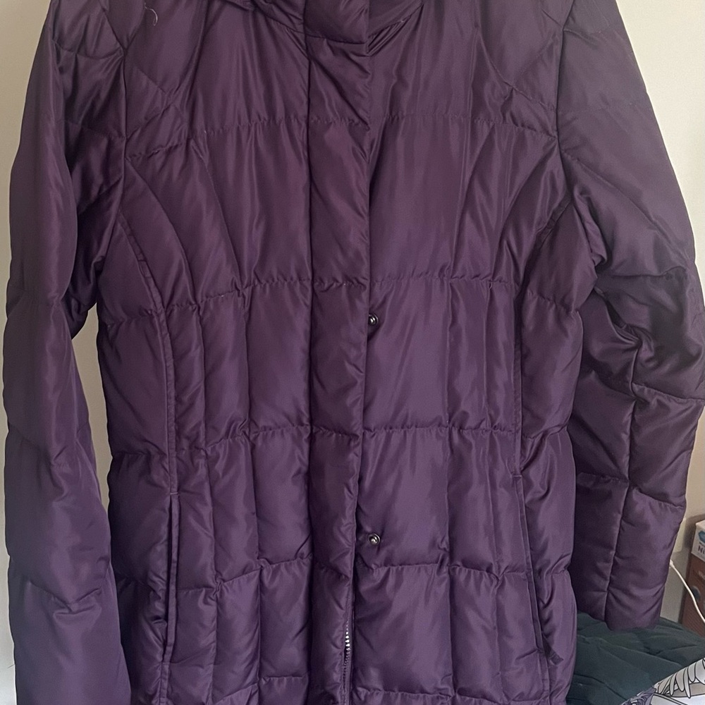 Eddie Bauer Women's Quilted Puffer Jacket in Deep Purple